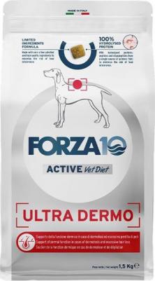 Active Vet Diet Ultra Dermo сухой корм для собак всех пород с патологиями кожного покрова - 1,5 кг ветеринарный супер премиум без курицы для взрослых