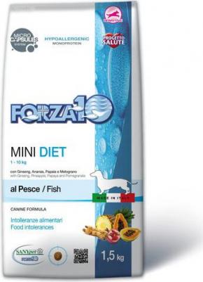 DOG MINI DIET монобелковый для взрослых собак маленьких пород при аллергии с рыбой – фото 2