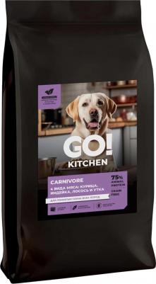 'KITCHEN CARNIVORE Grain Free 4 вида мяса: курица, индейка, лосось и утка, полнорационный беззерновой сухой корм для взрослых собак всех пород 4640201673458 – фото 2