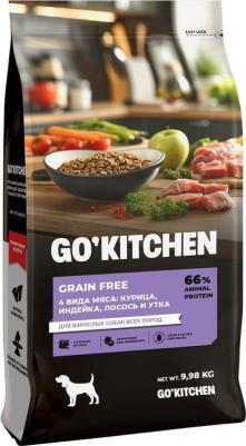 'KITCHEN CARNIVORE Grain Free 4 вида мяса: курица, индейка, лосось и утка, полнорационный беззерновой сухой корм для взрослых собак всех пород – фото 5