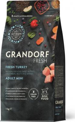 Dog Adult Mini сухой корм для собак миниатюрных пород, с индейкой и бататом, беззерновой - 1 кг холистик беззерновые для взрослых с индейкой