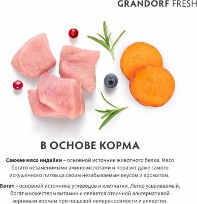 Dog Adult Mini сухой корм для собак миниатюрных пород, с индейкой и бататом, беззерновой - 1 кг холистик беззерновые для взрослых с индейкой – фото 11