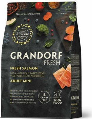 Сухой корм для собак Fresh, мелкие породы, лосось, батат, 1 кг – фото 5