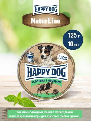 Natur Line влажный корм для собак, телятина с овощами, паштет (125 гр)