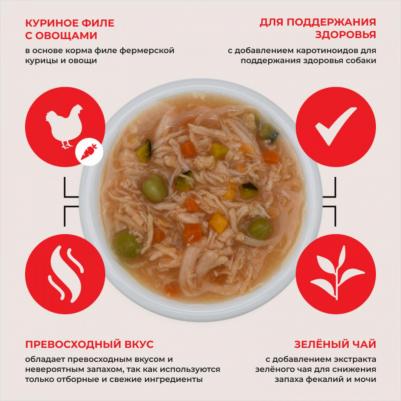 ТОРОМИ Консервированный корм для собак, филе курицы, овощи, 80 г – фото 5