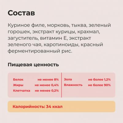 ТОРОМИ Консервированный корм для собак, филе курицы, овощи, 80 г – фото 8