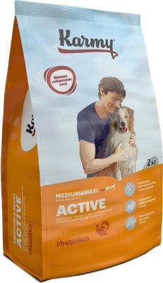 Сухой корм Active Dog Medium & Maxi Индейка для собак средних и крупных пород c повышенным уровнем физической активности 2кг