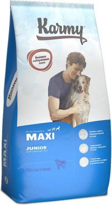Сухой корм для щенков Maxi Junior, для крупных пород, телятина, 14кг – фото 1
