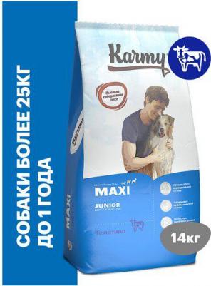 Сухой корм для щенков Maxi Junior, для крупных пород, телятина, 14кг – фото 2
