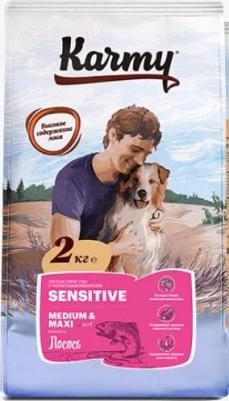 Сухой корм Sensitive Dog Medium & Maxi Лосось для собак средних и крупных пород с чувствительным пищеварением 2кг – фото 3