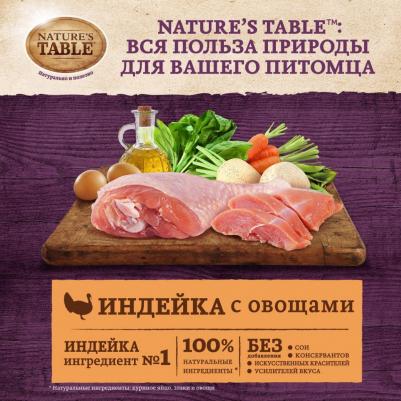 Сухой корм для взрослых собак всех пород Nature's Table индейка с овощами 2.3кг – фото 13