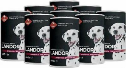 полнорационный влажный корм для собак, паштет с ягненком и брусникой, в консервах – фото 2