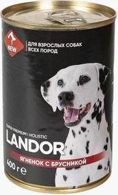 полнорационный влажный корм для собак, паштет с ягненком и брусникой, в консервах – фото 3