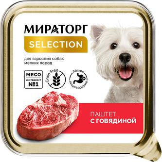 Влажный корм для собак мелких пород Selection Паштет с говядиной, 100 г – фото 1