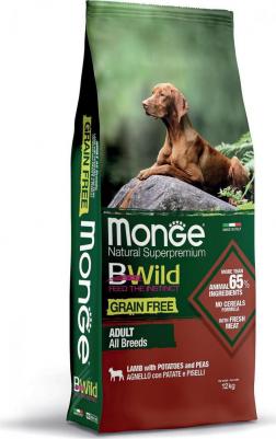 Bwild Dog Grain Free беззерновой корм из мяса ягненка с картофелем, горохом для взрослых собак