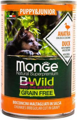 Корм для щенков BWild Grain Free беззерновой утка с тыквой и кабачками банка 400г – фото 10