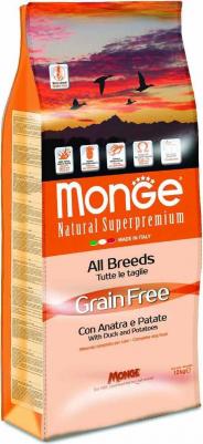 Сухой корм Adult Dog All Breed Grain Free with Duck & Potatoes беззерновой с уткой и картофелем для собак 12кг – фото 8