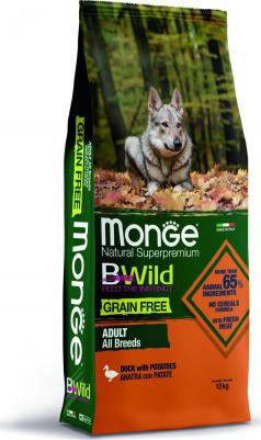 Сухой корм Adult Dog All Breed Grain Free with Duck & Potatoes беззерновой с уткой и картофелем для собак 12кг