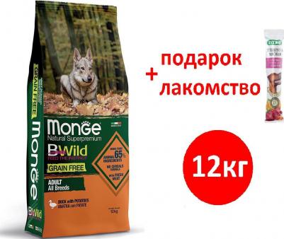 Сухой корм Adult Dog All Breed Grain Free with Duck & Potatoes беззерновой с уткой и картофелем для собак 12кг – фото 16