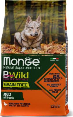 Сухой корм Adult Dog All Breed Grain Free with Duck & Potatoes беззерновой с уткой и картофелем для собак 2,5кг – фото 18