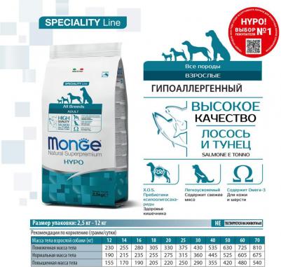 Сухой корм Speciality Line Adult Dog All Breed Hypoallergenic Salmon and Tuna гипоаллергенный с лососем и тунцом для взрослых собак 12кг – фото 11