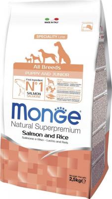 Сухой корм Speciality Line Puppy and Junior All Breed Salmon and Rice с лососем и рисом для щенков всех пород 2,5кг