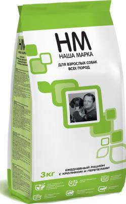 для взрослых собак средних и крупных пород, с кроликом и перепелами