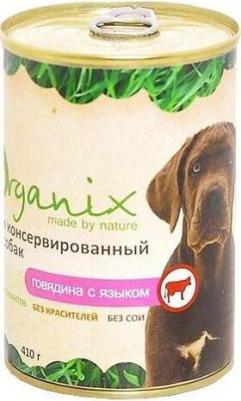 Консервы для собак, говядина и язык, 410г