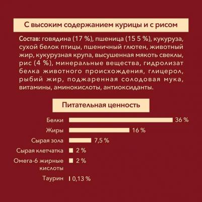 Сухой корм для собак средних и крупных пород с высоким содержанием говядины и рисом, 10 кг – фото 20