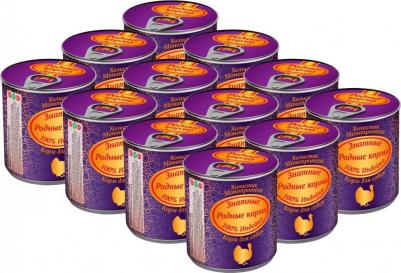 Знатные влажный корм для собак, с индейкой, кусочки в желе, в консервах - 340 г – фото 4