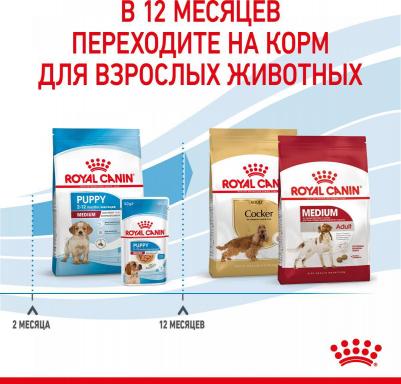 Корм для щенков Medium Puppy для средних пород от 2 до 12 месяцев сух. 3кг – фото 4
