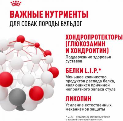Корм для собак Bulldog для породы Английский Бульдог старше 12 месяцев сух. 3кг – фото 13
