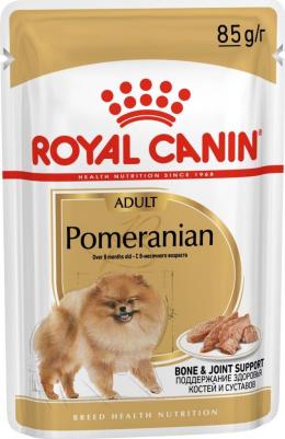 Корм для собак Pomeranian для породы Померанский шпиц старше 8 месяцев пауч 85г