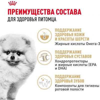 Корм для собак Pomeranian для породы Померанский шпиц старше 8 месяцев сух. 1,5кг – фото 6