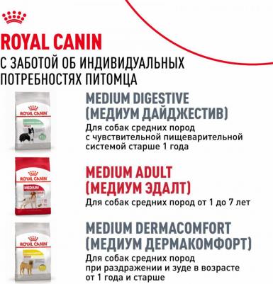 Корм для собак Size Medium Adult 7+ для средних пород от 7 до 10 лет сух. 4кг – фото 3