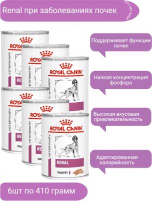 Корм для собак Vet Diet Renal при хронической почечной недостаточности, свинина конс. 410г – фото 4