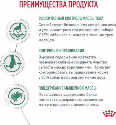 Корм для собак Vet Diet Weight Management CAT30 при ожирении сух. 1,5кг – фото 15