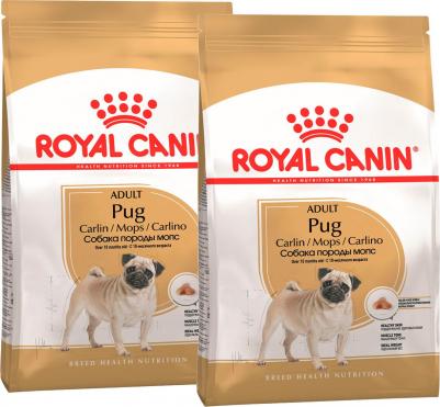 Сухой корм для собак PUG ADULT для мопса, 2шт по 0,5кг