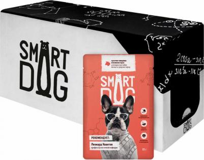 паучи "Упаковка 25 шт" Паучи для взрослых собак малых и средних пород кусочки говядины в нежном соусе – фото 1