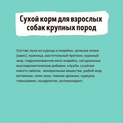 Сухой корм для собак ягнёнок, лосось и индейка, для крупных пород, 18 кг – фото 2