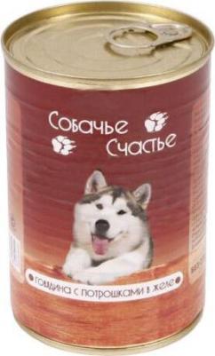 консервы для собак (кусочки в желе) (Говядина и потрошки, 750 г.) – фото 2