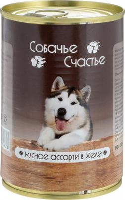 влажный корм для взрослых собак всех пород, мясное ассорти в желе – фото 6