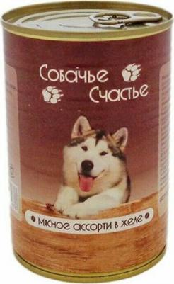 влажный корм для взрослых собак всех пород, мясное ассорти в желе – фото 7