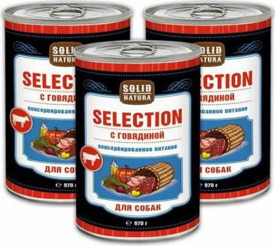 Selection Говядина влажный корм для собак жестяная банка – фото 1