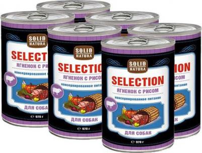 Selection Ягненок с рисом влажный корм для собак жестяная банка – фото 2