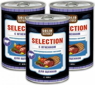 Selection Ягненок влажный корм для щенков жестяная банка – фото 5