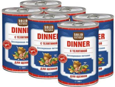 Влажный корм для щенков Dinner Телятина 0,1 кг