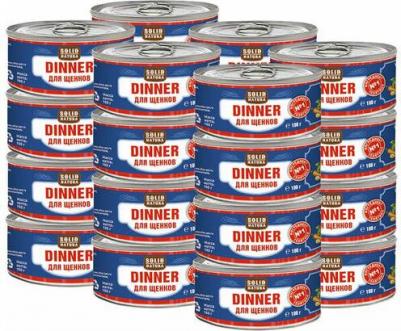 Влажный корм для щенков Dinner Телятина 0,1 кг – фото 13