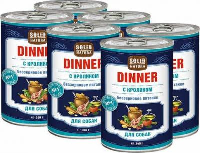Влажный корм для собак Dinner Кролик 0,1 кг