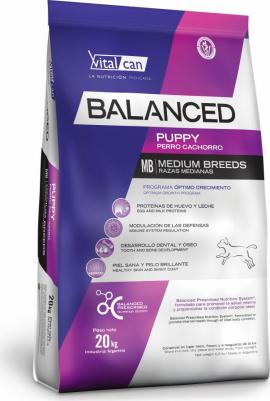 Balanced Dog Puppy сухой корм для щенков средних пород, с курицей супер премиум для щенков с курицей породы среднего размера мешок Аргентина 1 уп. х
